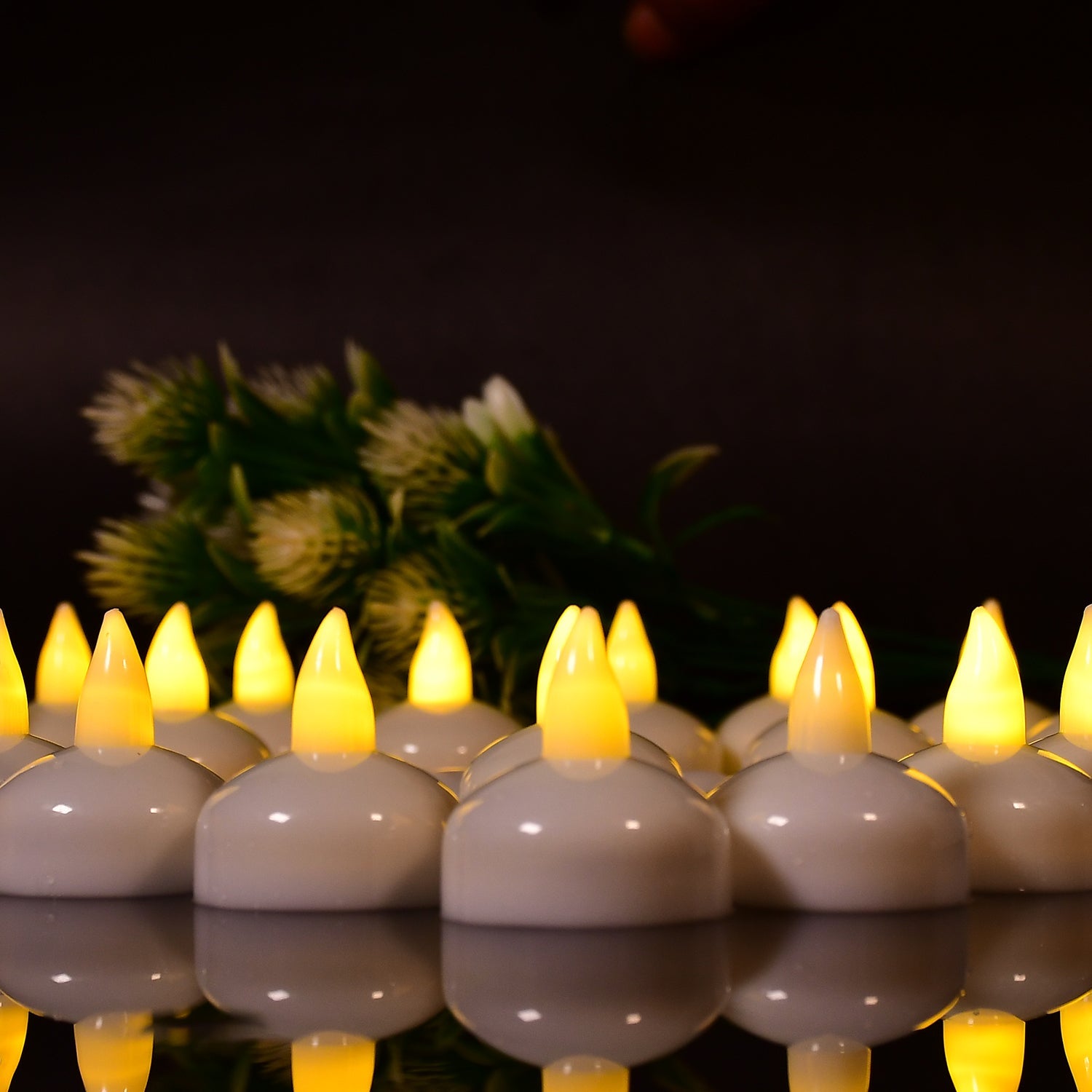 6439 Set of 12 Flameless Floating Candles Battery Operated Tea Lights Tealight Candle - Decorative, Wedding. DeoDap 6439 Set of 12 Flameless Floating Candles Battery Operated Tea Lights Tealight Candle - Decorative, Wedding. DeoDap